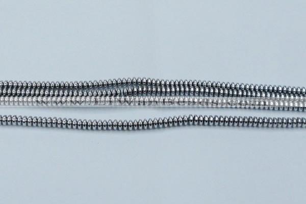 CHE727 15.5 inches 2*4mm rondelle plated hematite beads wholesale