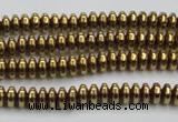 CHE729 15.5 inches 2*4mm rondelle plated hematite beads wholesale