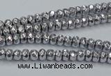 CHE732 15.5 inches 2*4mm faceted rondelle plated hematite beads