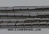 CHE767 15.5 inches 3*5mm tube plated hematite beads wholesale