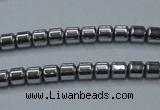 CHE774 15.5 inches 2*2mm drum plated hematite beads wholesale