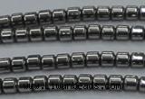 CHE775 15.5 inches 2*2mm drum plated hematite beads wholesale