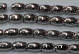 CHE802 15.5 inches 4*6mm rice plated hematite beads wholesale