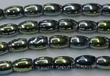 CHE806 15.5 inches 4*6mm rice plated hematite beads wholesale