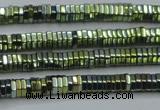 CHE828 15.5 inches 1*2mm hexagon plated hematite beads wholesale