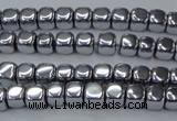 CHE866 15.5 inches 4*4mm dice platedhematite beads wholesale