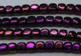 CHE870 15.5 inches 4*4mm dice platedhematite beads wholesale