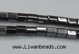 CHE895 15.5 inches 3*3mm faceted tube hematite beads wholesale