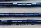 CHE902 15.5 inches 3*3mm faceted tube plated hematite beads wholesale