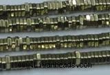 CHE914 15.5 inches 1*3mm hexagon plated hematite beads wholesale