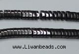 CHE927 15.5 inches 1*2*3mm oval hematite beads wholesale