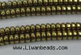 CHE964 15.5 inches 1.5*3mm rondelle plated hematite beads wholesale