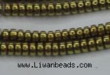 CHE968 15.5 inches 2*4mm rondelle plated hematite beads wholesale