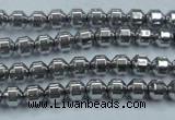 CHE972 15.5 inches 4*4mm plated hematite beads wholesale