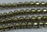 CHE974 15.5 inches 4*4mm plated hematite beads wholesale