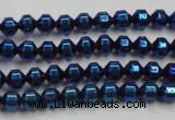 CHE977 15.5 inches 4*4mm plated hematite beads wholesale