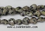 CHG03 15.5 inches 8*8mm heart dalmatian jasper beads wholesale