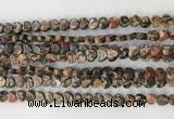 CHG108 15.5 inches 6mm flat heart leopardskin jasper beads wholesale