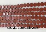 CHG121 15.5 inches 8mm flat heart red jasper beads wholesale