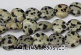 CHG19 15.5 inches 10*10mm heart dalmatian jasper beads wholesale