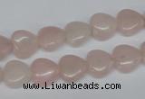 CHG25 15.5 inches 10*10mm heart rose quartz beads wholesale