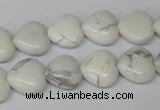 CHG32 15.5 inches 12*12mm heart white howlite turquoise beads wholesale