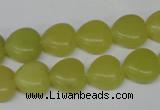 CHG33 15.5 inches 12*12mm heart olive jade gemstone beads wholesale