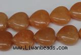 CHG47 15.5 inches 14*14mm heart red aventurine beads wholesale