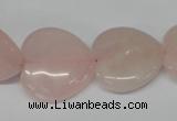 CHG80 15.5 inches 20*20mm heart rose quartz beads wholesale