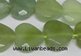 CHG96 15.5 inches 18*18mm faceted heart New jade beads wholesale