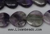 CHG97 15.5 inches 18*18mm faceted heart amethyst beads wholesale