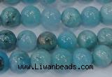 CHM202 15.5 inches 8mm round blue hemimorphite beads wholesale