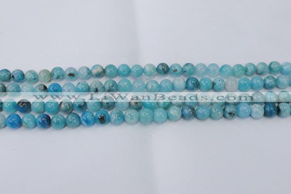 CHM202 15.5 inches 8mm round blue hemimorphite beads wholesale