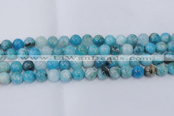 CHM205 15.5 inches 14mm round blue hemimorphite beads wholesale