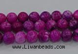 CHM228 15.5 inches 4mm round dyed hemimorphite beads wholesale