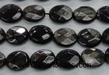 CHS12 15.5 inches 10*12mm faceted oval natural hypersthene beads