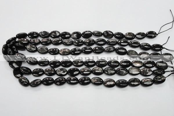 CHS71 15.5 inches 10*14mm oval natural hypersthene beads