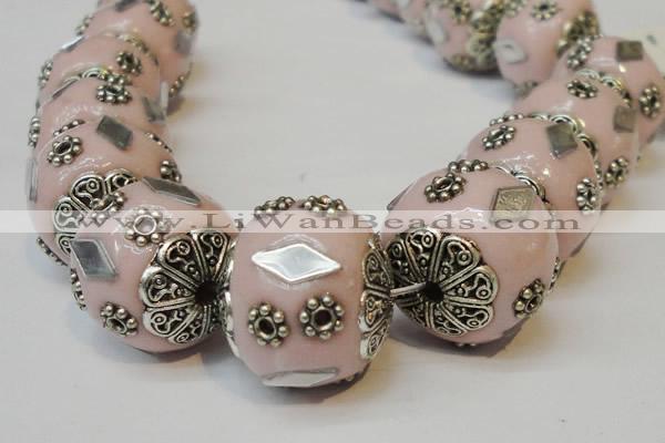 CIB100 17mm round fashion Indonesia jewelry beads wholesale