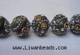 CIB124 19mm round fashion Indonesia jewelry beads wholesale