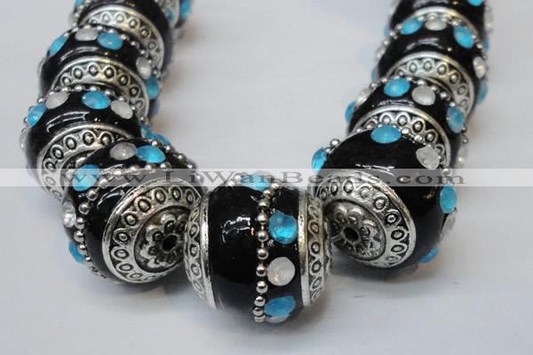 CIB172 19mm round fashion Indonesia jewelry beads wholesale