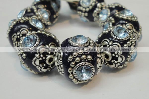 CIB204 19mm round fashion Indonesia jewelry beads wholesale