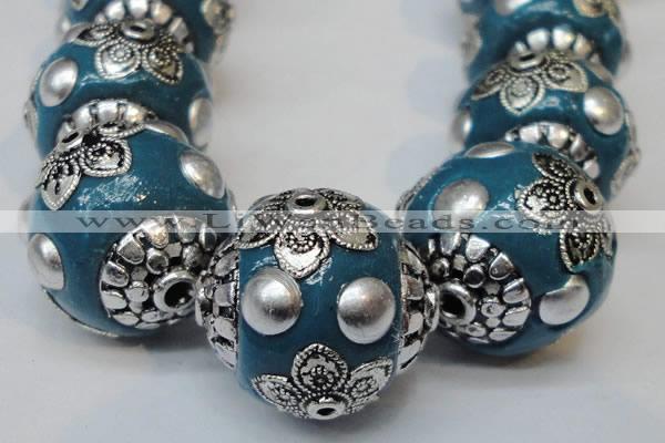 CIB224 18mm round fashion Indonesia jewelry beads wholesale