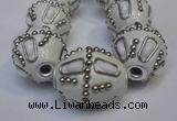 CIB316 20*23mm drum fashion Indonesia jewelry beads wholesale