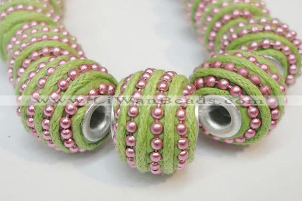 CIB471 14*14mm drum fashion Indonesia jewelry beads wholesale