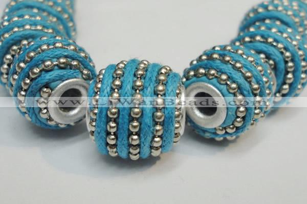 CIB473 14*14mm drum fashion Indonesia jewelry beads wholesale