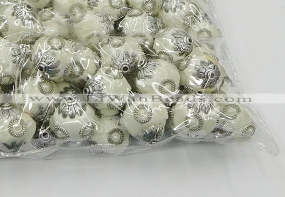 CIB500 22mm round fashion Indonesia jewelry beads wholesale