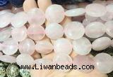 CIBS02 15 inches 20mm coin rose quartz gemstone beads wholesale