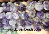 CIBS03 15 inches 20mm coin amethyst gemstone beads wholesale