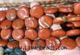 CIBS08 15 inches 20mm coin red jasper gemstone beads wholesale