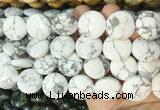 CIBS09 15 inches 20mm coin white howlite gemstone beads wholesale